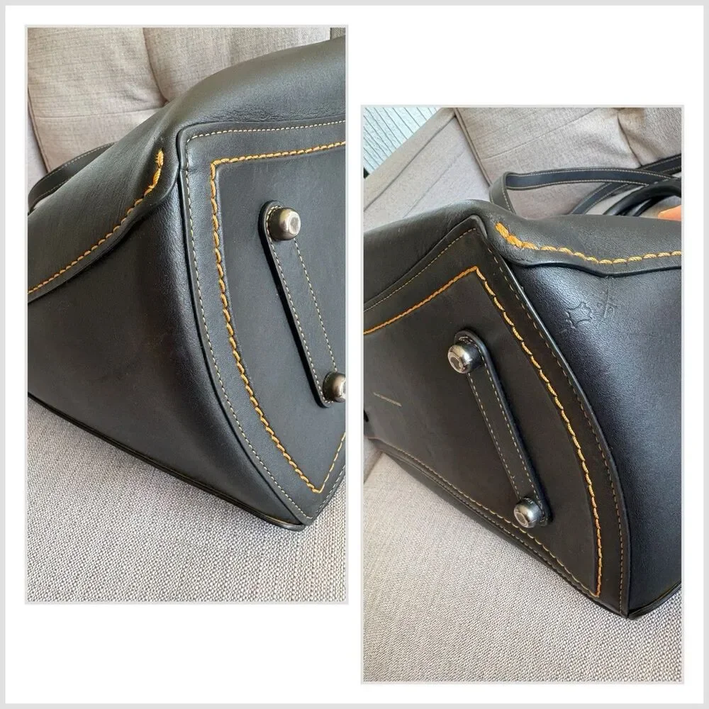 COACH 26885 Rogue tote glovetanned calf leather black 2WAY Handbag shoulder bag